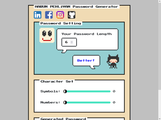 8 Bit Password Generator - 0