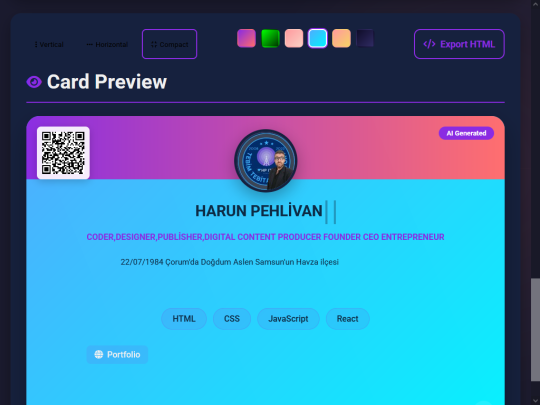 AI Profile Card Generator - 9