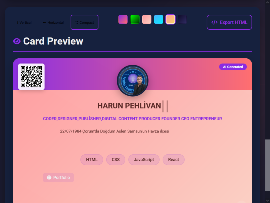 AI Profile Card Generator - 10