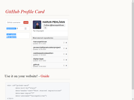  GitHub Profile Card - 1