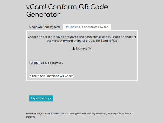 vCard Conform QR Code Generator - 2